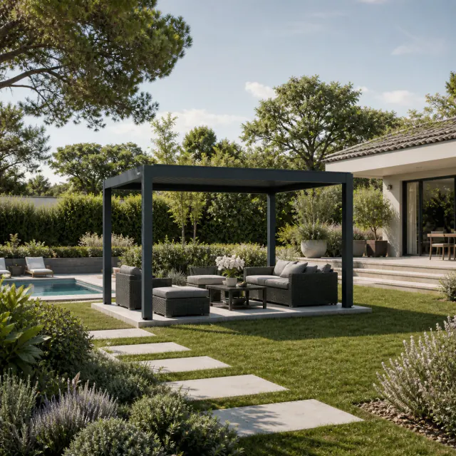 Pergola Deluxe Elektrisch als 3D-Vorschau