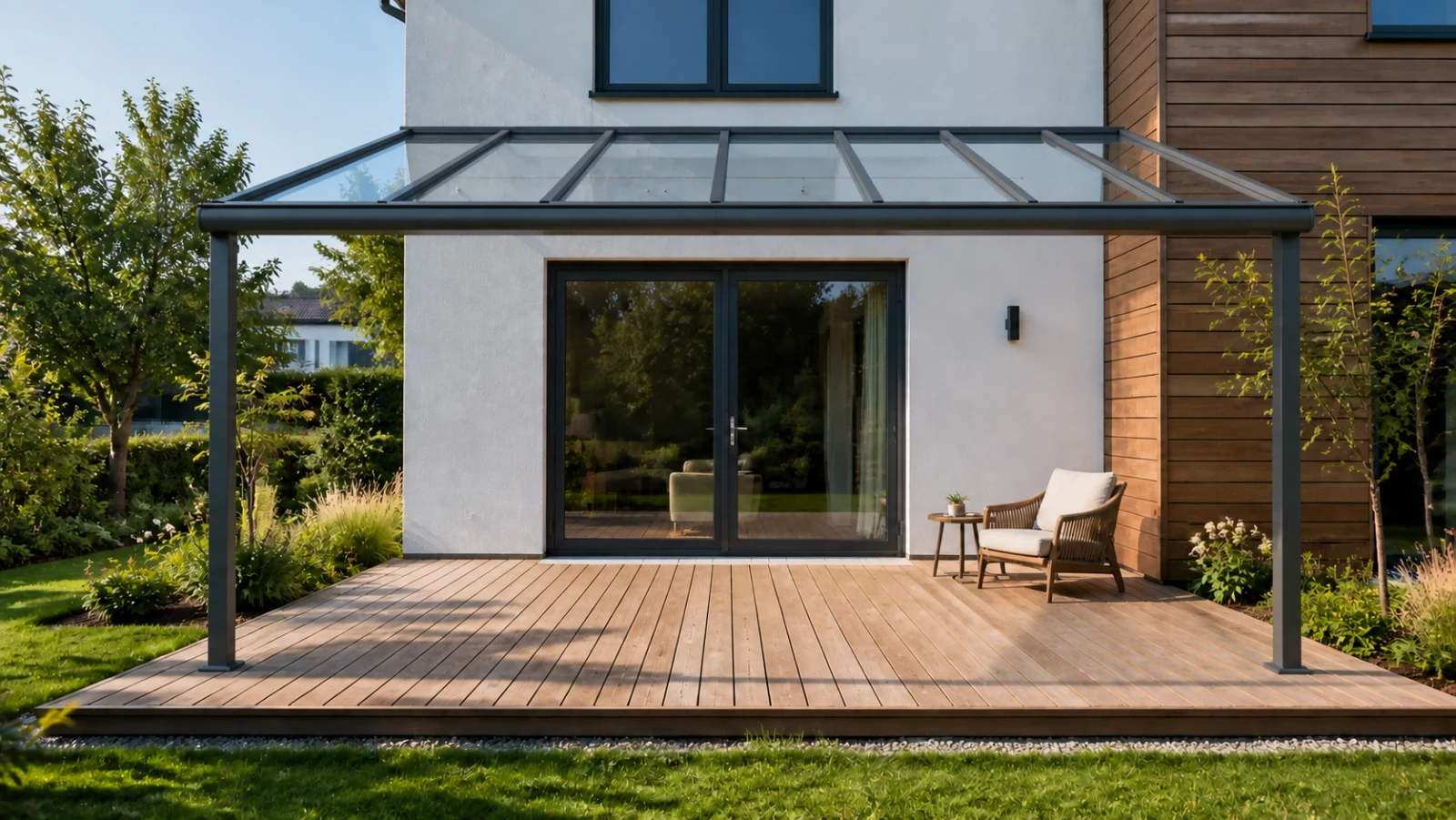 Terrassendach Glas nach Maß